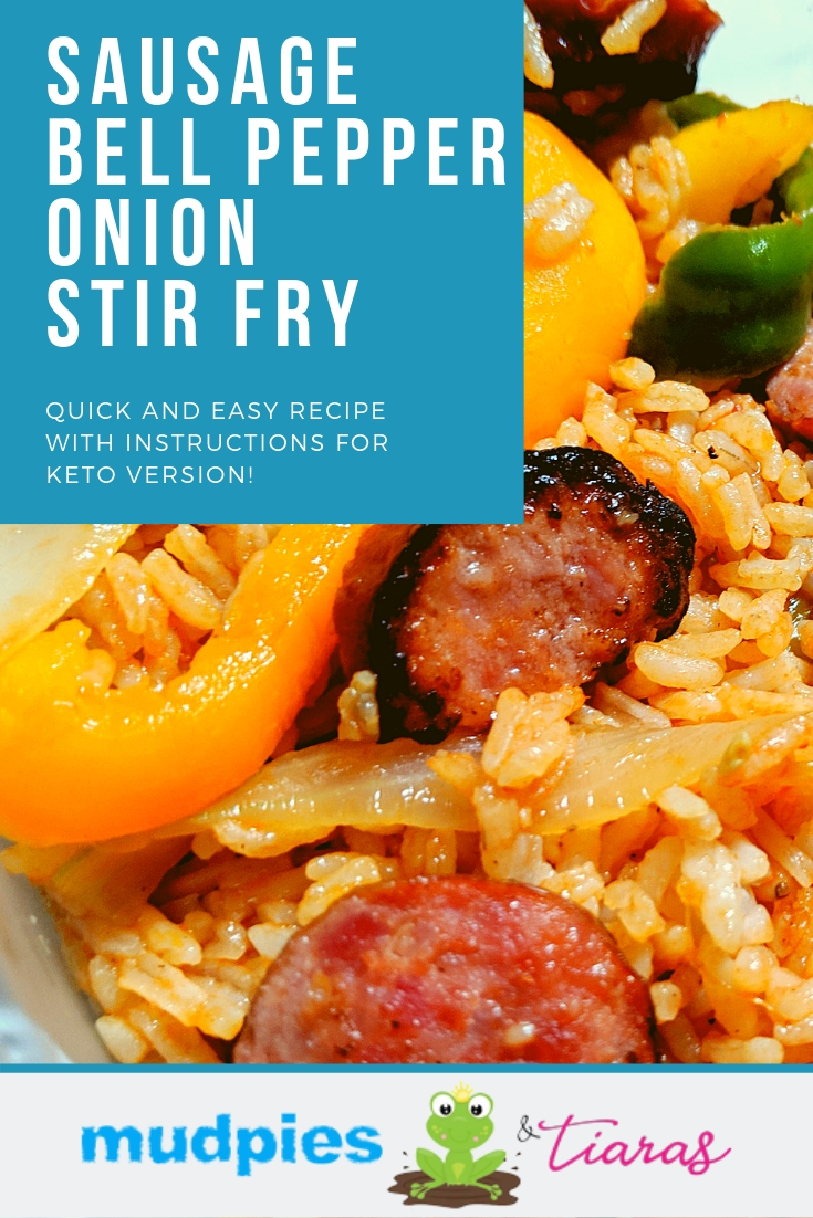 Quick Sausage, Peppers and Onion Stir Fry Recipe - Mudpies and Tiaras