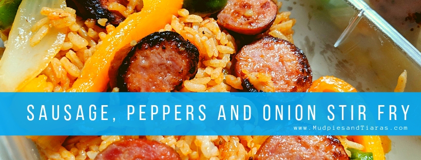 Quick Sausage, Peppers and Onion Stir Fry Recipe - Mudpies and Tiaras